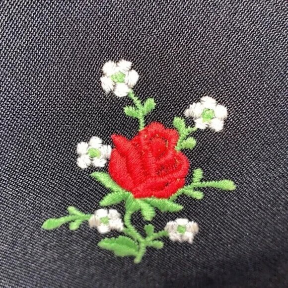 Vintage Licht Trachtenhaus Dress Holland German Dirndl Square Dance Rose Size 12 - Picture 7 of 15